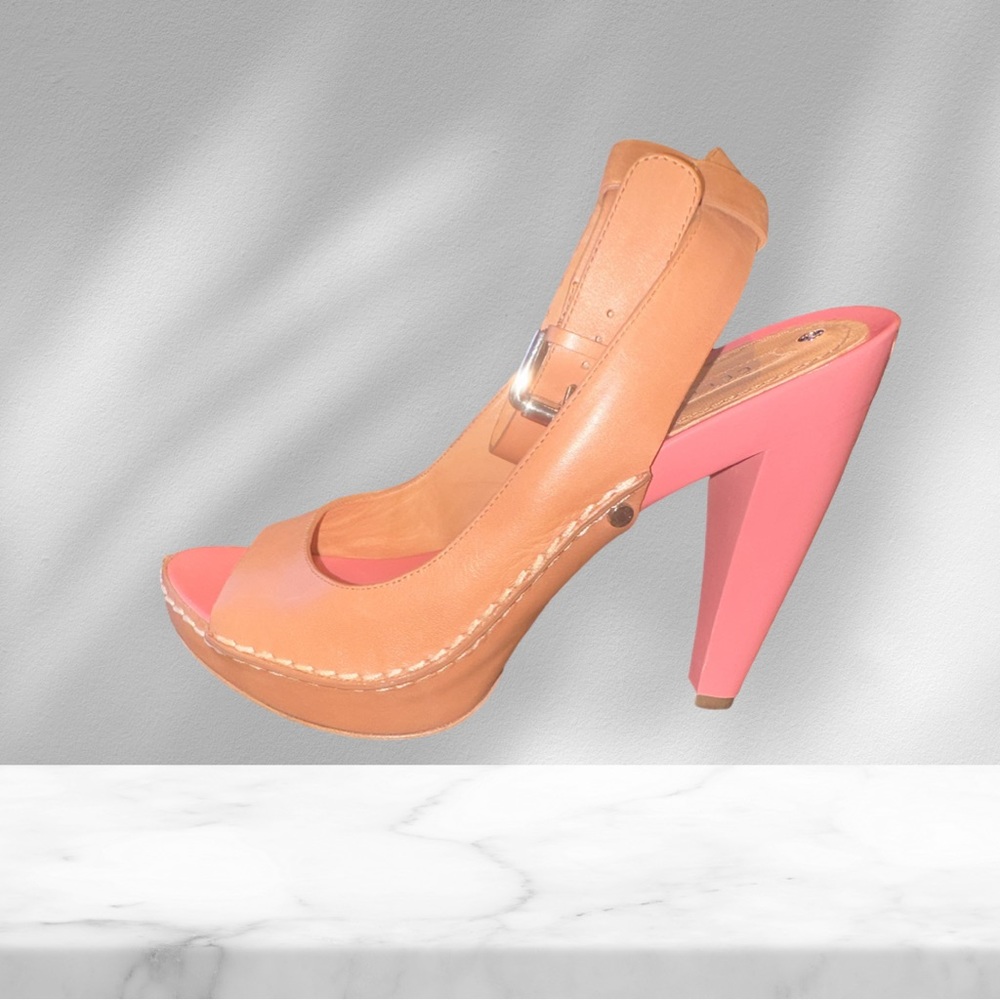 Celine Nuetral platform Heel Sandals NWT  38